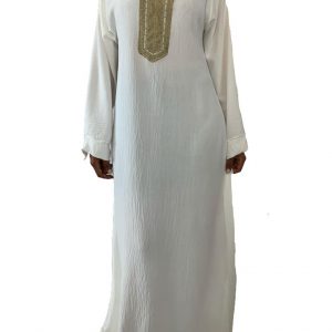 Abaya blanche taille unique