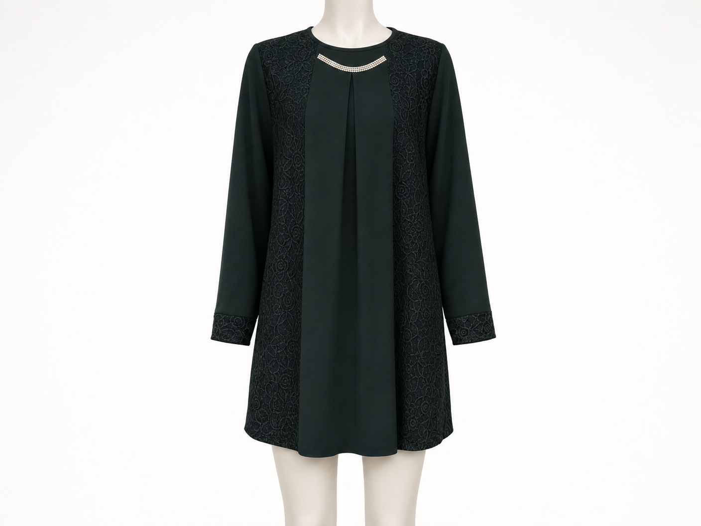Chemise longue verte taille M en bon état – Image 2